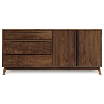 Copeland Catalina 3 Drawers On Left, 2 Doors On Right Buffet, Natural Walnut