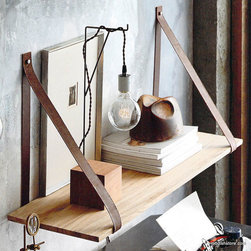 Roost Leather Strap Shelves - SKU: W630 - Wall Hooks