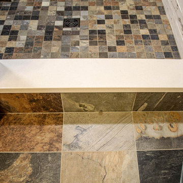 Century Home Bathroom with Vessel Sink and Tiled Shower ~ Seville, OH