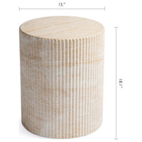 Studio London Maru Modern Travertine Effect Side Table for Stylish Home