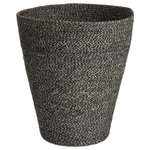 Design Ideas - Melia Wastecan, Black - Sometimes a desk or office space can feel a little rigid. That's why we've developed these supple containers out of natural woven jute to help organize your space while softening your surroundings. Melia wastecans are available in a palette of soothing yet sophisticated earthy tones and are discreetly lined with plastic for easy cleaning.