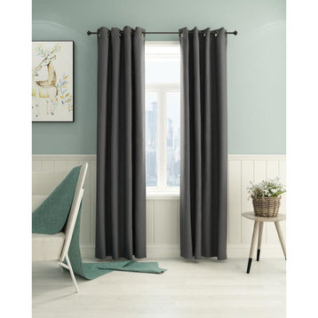 Furinno Collins Blackout Curtain 52x95" 2 Panels, Dark Gray