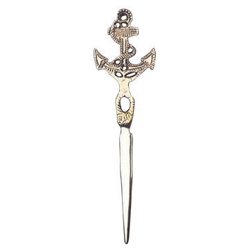 Brass Fowled Anchor Letter Opener
