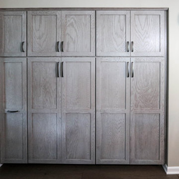 Fresh Take on Oak Kitchen Cabinets - Medallion Gray Peppercorn Stain
