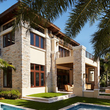 stone and brick exteriors