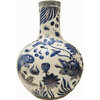 Vase Fish Globular Globe White Colors May Vary Blue Variable Ceramic