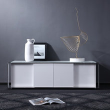 Modern High Gloss Finish Stainless Steel TV Stand