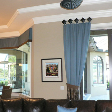 Contemporary Drapery Panels Lakewood Ranch Lake Club