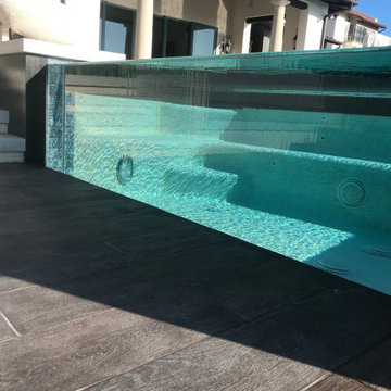 Infinity Pool Back Yard Oasis