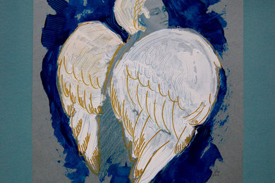серия работ "перья ангелов"