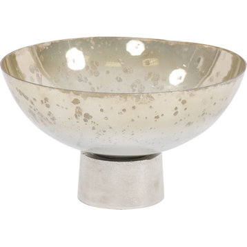 Howard Elliott Round Grotto Glass Footed Bowl