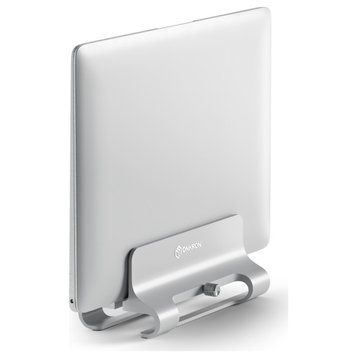 ONKRON  Adjustable Vertical  Aluminum Laptop Cooling Stand - DN02 Silver
