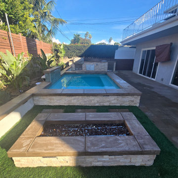 Backyard Remodel with New Spa - Seal Beach