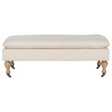 Tonya Pillowtop Bench, Cream