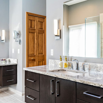 Contemporary master bath in Shelby Township