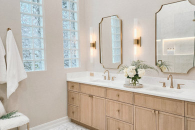 Transitional bathroom photo in Miami