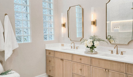 New Layout and Materials Create a Luminous Spa Bathroom