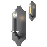 Z-Lite - Z-Lite 6008-1S-BRZ Zander - One Light Wall Sconce - Tall candles set upon crystal candle plates are frZander One Light Wal Bronze *UL Approved: YES Energy Star Qualified: n/a ADA Certified: n/a  *Number of Lights: Lamp: 1-*Wattage:60w Candelabra bulb(s) *Bulb Included:No *Bulb Type:Candelabra *Finish Type:Bronze