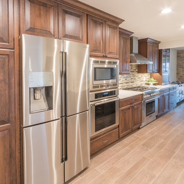 Open Floor Plan Transistional Cherry Kitchen