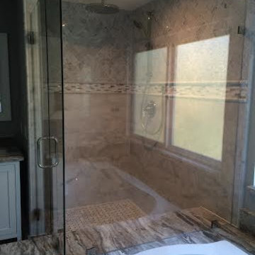 White Master Bathroom Before and After