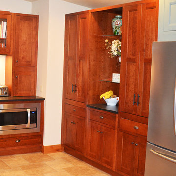 We put together a beautiful beverage center and pantry area to finish the run