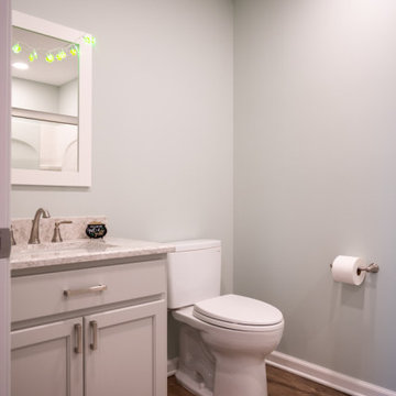 Finished Basement with Seated Bar and Bathroom in South Lyon, MI