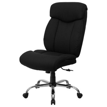 Roseto FFIF12191 29"W Fabric Executive Swivel Chair - Black