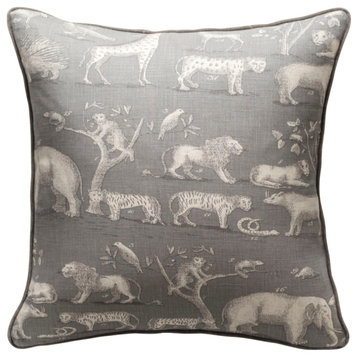 Animal Design Cushion M | Andrew Martin Kingdom, Dark Gray