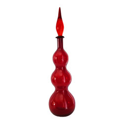 Empoli Red Triple Ball Decanter - Vases