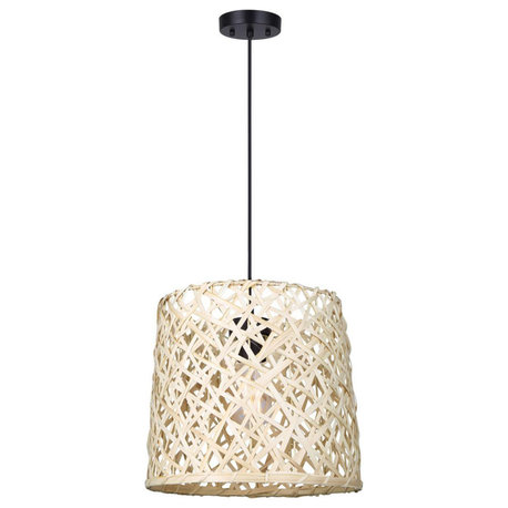 Tash 1 Light Pendant, Black