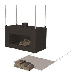Wall Hung Black Enok Burner - Chimineas