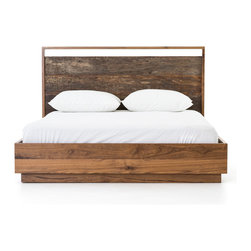 Lucas Reclaimed Peroba Platform Bed - King - Beds