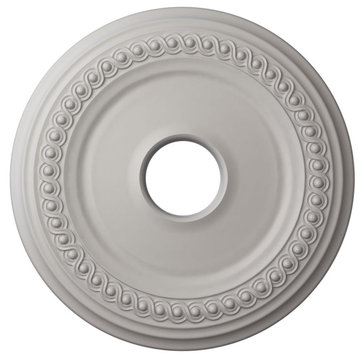 18 5/8"OD 4"ID x 1 1/8"P Classic Ceiling Medallion, Ultra Pure White