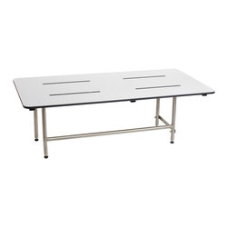 SSB2-480240-PWS Bench Seat With Swing Down Legs - Shower Benches & Seats