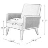 Delphine Cane Accent Chair, Rattan Armchair, Pewter