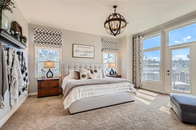 Bedroom - transitional master bedroom idea in Denver