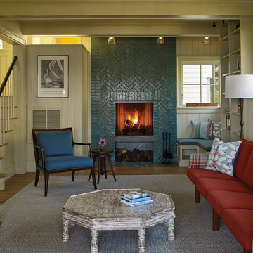 Capitol Island Fireplace and Window Seat Built-In