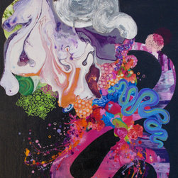 5 Seconds of Summer by Kimber Berry.  Mixed Media on Canvas, 28 x 22. - Mixed Media Art