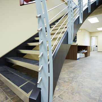 Stainless Clad Treads with Custom Railing