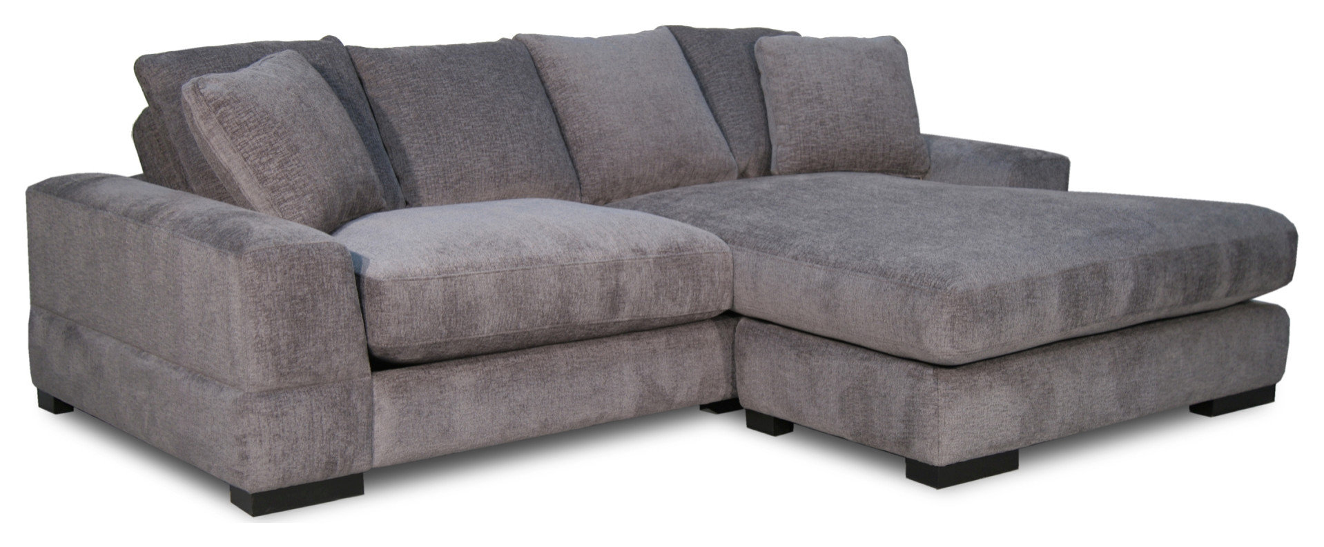 Bullock Reversible Chaise Sectional Sofa, Livcha/Gray
