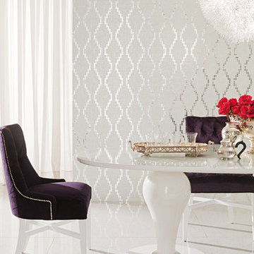 Modern white dining room
