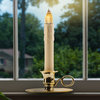 IMC Williamsburg B/O LED Candle with On/Off Sensor, Wax Drips - Brass - 4.5" x 9
