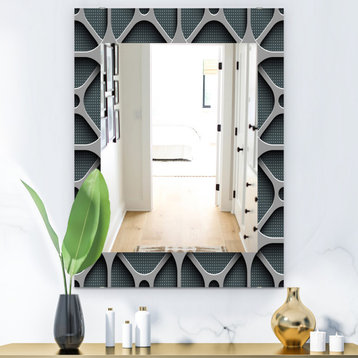 Designart Scandinavian 23 Midcentury Frameless Wall Mirror, 24x32