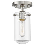 Z-Lite - Delaney 1 Light Flush Mount in Brushed Nickel - This 1 light Flush Mount from the Delaney collection by Z-Lite will enhance your home with a perfect mix of form and function. The features include a Brushed Nickel finish applied by experts.