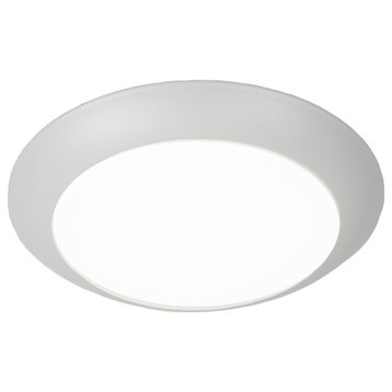 WAC Lighting Disc LED Flush Mount, White, 7", 3000k Warm White