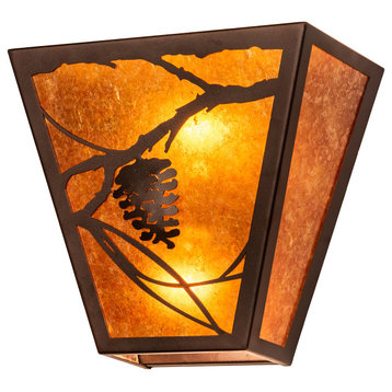 13 Wide Whispering Pines Wall Sconce
