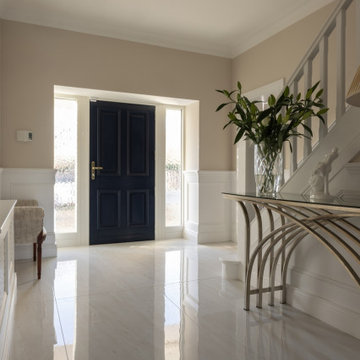 Elegant House Hall Featuring Bondi White Marble Tiles
