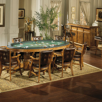 Darafeev THP Game Set, shown with Texas Hold'em card surface