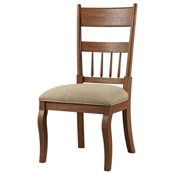 Kinzie Pine Wood Brown Armless Side Chair