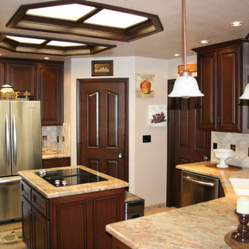 Beautiful Faux Wood cabinets- AFTER